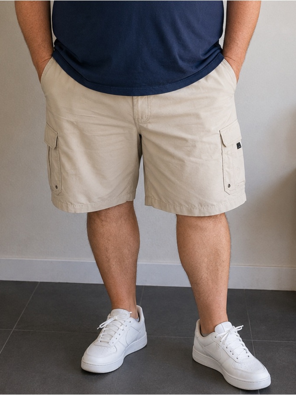 Men's Beige Cargo Shorts - Relaxed Fit size 50 - Picture 1 of 7